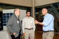 Boaz Blake (right) explaining his research 